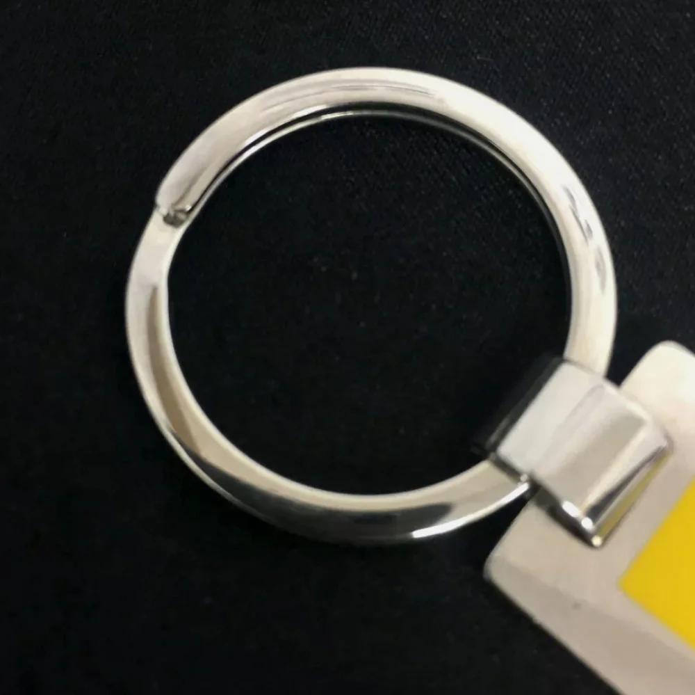 AUTHENTIC PRADA KEY RING TOP KEY HOLDER SILVERTONE/A1869